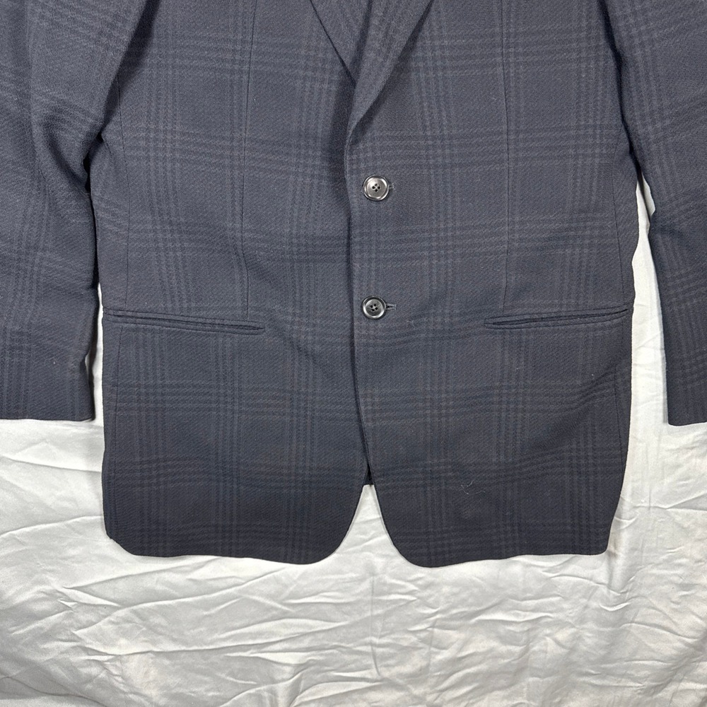 Armani Collezioni Plaid Blazer Jacket Two Button Notch Lapel Mens 40R Italian - Picture 3 of 13